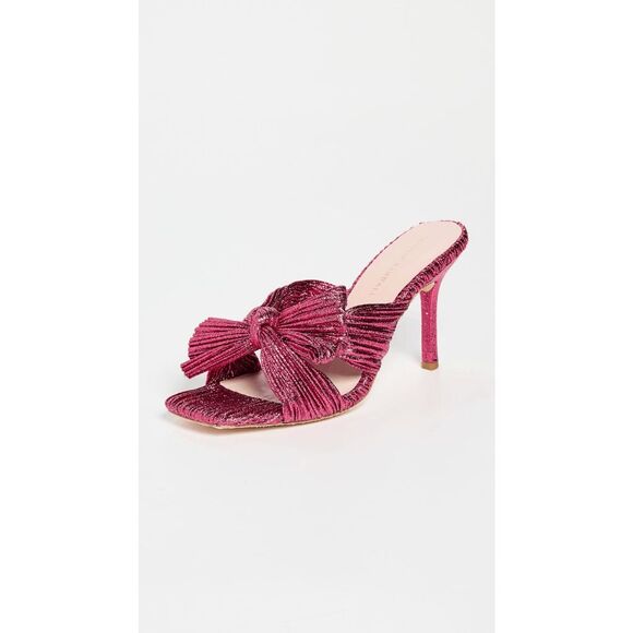 Loeffler Randall Claudia Pleated Skinny-Heel Mules Size 8 $395 - Picture 2 of 12